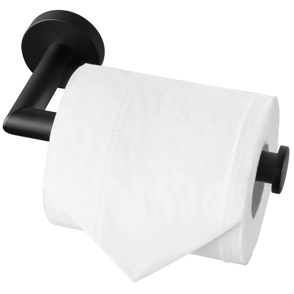 Hitslam Black Toilet Roll Holder Wall Mounted Sus 304 Stainless Steel Matte Black Toilet Paper Holder Waterproof Rotateproof Tissue-Holder For 5051226981081