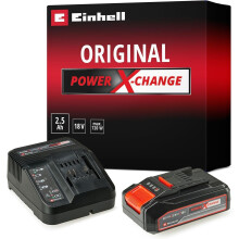 Einhell 18V 2.5Ah Lithium-Ion Battery and Charger Set, Power X-Change Battery St