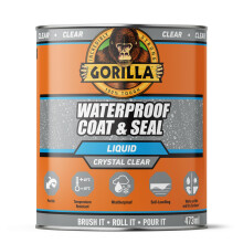 Gorilla Waterproof Coat & Seal Clear, 473ml - Weatherproof Liquid Sealant | Stop