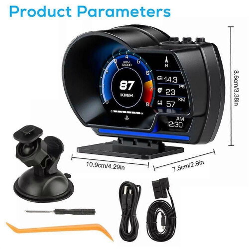Οθόνη Head Up αυτοκινήτου, Έξυπνος μετρητής OBD II+GPS, Ταχύμετ 1
