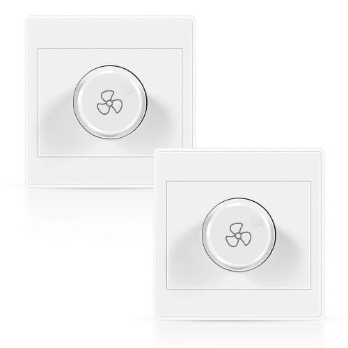 2Pcs Ceiling Fan Stepless Speed Governor Mounted Fan Speed Switch 1