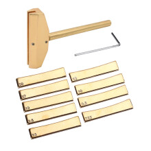 Fret Press Caul Kit for Guitar and Bass with Interchangeable Radius Inserts, Precision Fret Seating
