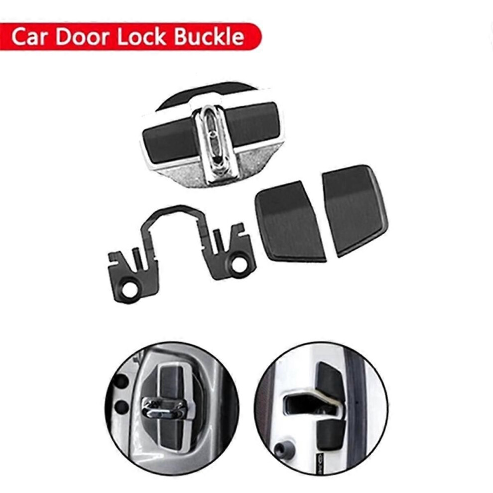 2Set Car Door Lock Buckle Stabilizer Protector Latches Stopper For Sienna Crown Yaris 9152359429344