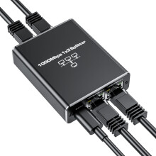 Ethernet Splitter 1 to 3 High Speed 1000Mbps, BolAAzuL Gigabit RJ45 Splitter Adapter 1 in 3 Female out, LAN/Internet Cable Cat 8/7/6/5/5e Network Spl