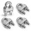 Lot de 4 serre-cables en acier inoxydable 2