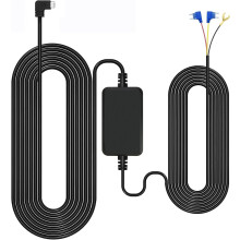 GKU Dash Cam Hardwire Kit, Type-C Hard Wire Kit, Mini-Fuse, 3.5 Meter USB C Port Wiring & Low Voltage Protection, Converts 12V-24V to 5V/3A, Car Came