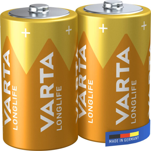 Varta Varta Longlife Extra Batteries D Alkaline 1.5 Volt 2 Pack