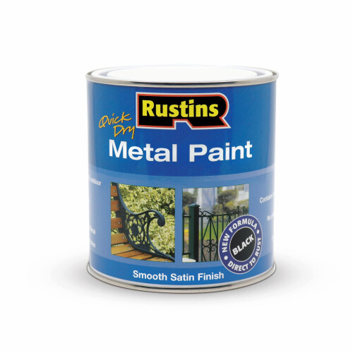 Rustins RUSTINS Metal Paint Black 1L