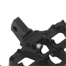 Pedane anteriori larghe per moto in alluminio CNC con denti antiscivolo in acciaio inox, compatibili