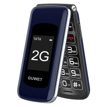 Guwet 2G Big Button Mobile Phone for Elderly, Flip Phone Only Supports Mobile Carriers with 2G Base Stations, Basic Mobile Phone with SOS Emergency B