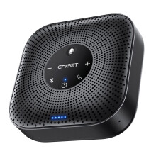 EMEET Conference Speakerphone M0 Plus, 4 AI Mics 360 Voice Pickup, Noise Reduction, USB C Speaker, Bluetooth Conference Speaker for 8 People w/Daisy