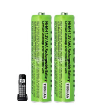 2 Pack AAA Rechargeable Batteries for BT Panasonic Cordless Phones, 1100 mAh High Capacity, 1.2V Low Self-Discharge NiMH AAA Battery 2500 Recharge Cy