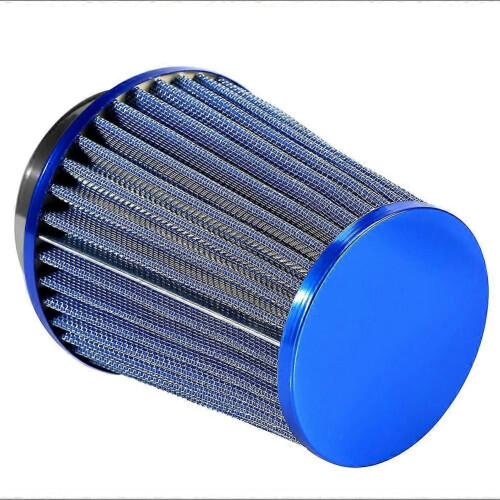 UNIVERSAL HIGH FLOW MINI STACK MULTI FIT POD FILTER 3" (76mm) NECK TURBO BLUE 1