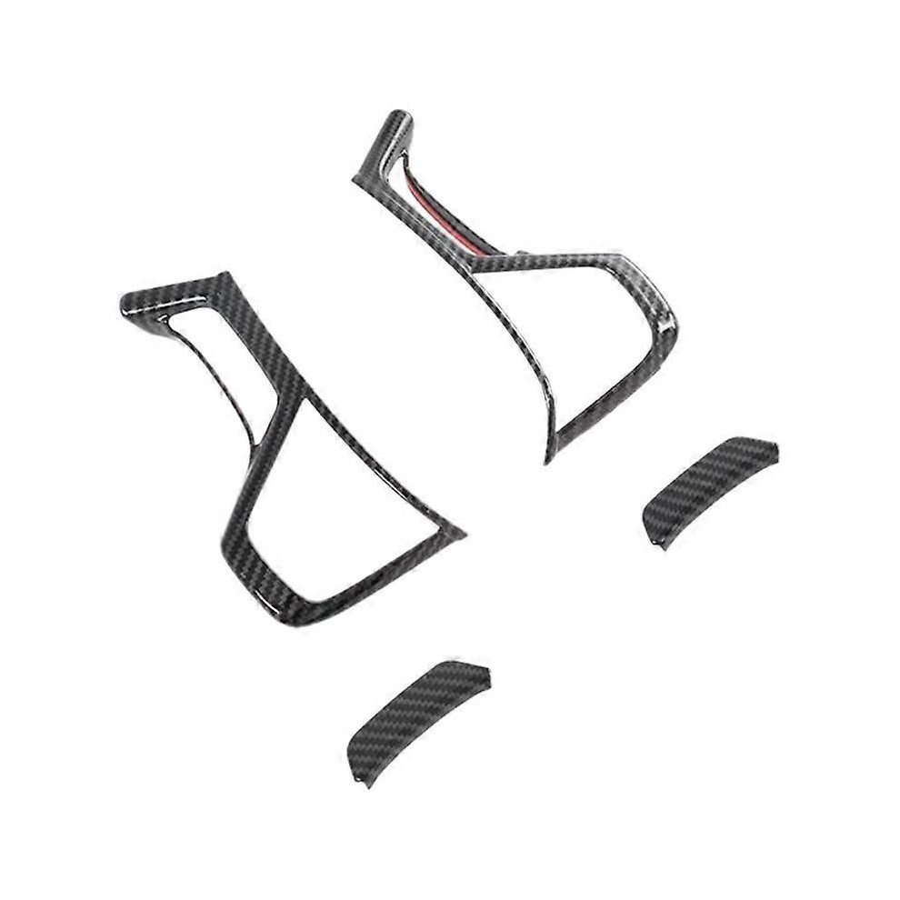 For Mitsubishi Pajero Sport 2020 4Pcs Carbon Fiber Abs Car Interior Steering Wheel Cover Trim Moldings Car Styling 9152359443562