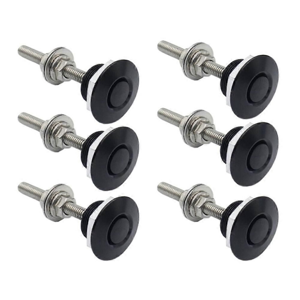 6Set 1.25Inch Aluminum Vehicle Hood Pins-Quick Release Lock Latch Bumper, License Plate Lock Clip, Push Button Bonnet 9152359431491