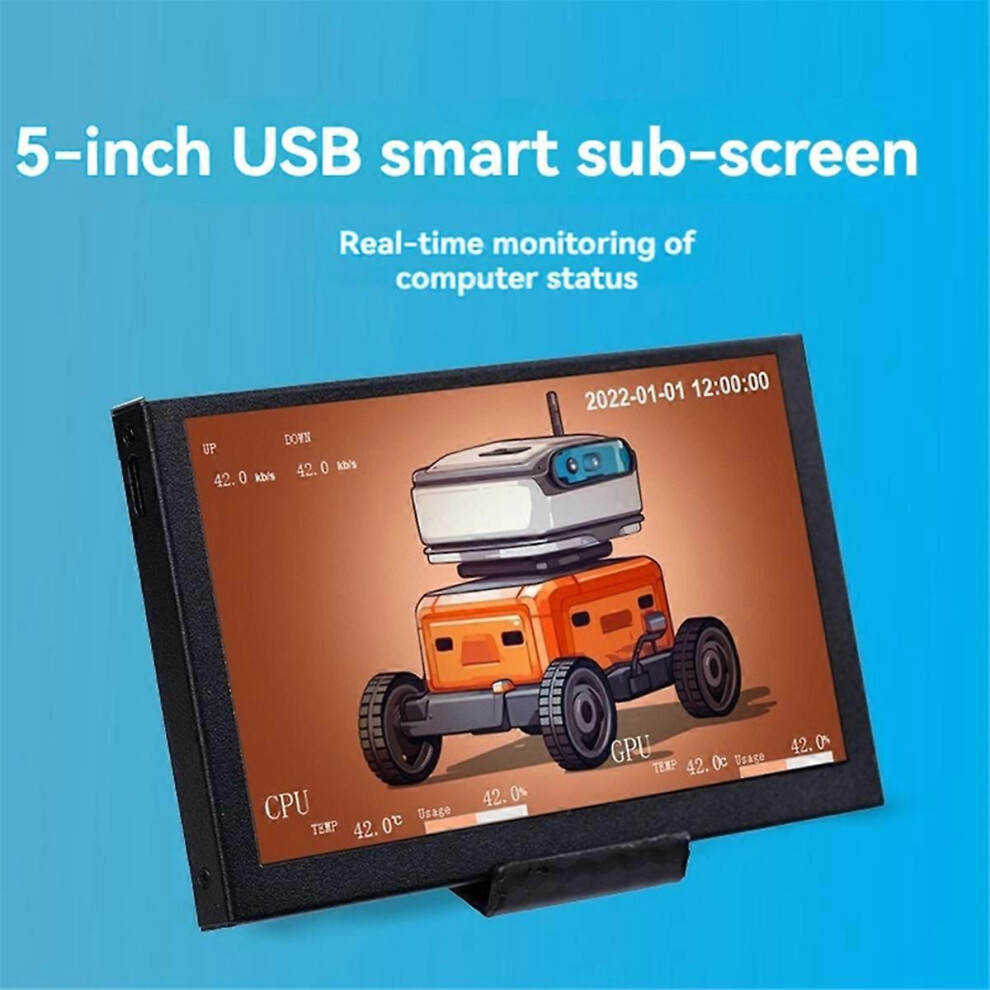 5-Inch Usb-C Sub-Screen Chassis Ips Computer Graphics Chassis Black 9152359432009
