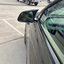 Car Rearview Cover Protective Trim for Tesla Model 3 Glossy Black