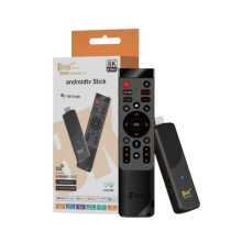 TV98 Android TV 14.0 Streaming Stick, 8K Ultra HD, 5G WiFi, 16GB Storage, 2GB RAM, Bluetooth Remote Control, Black