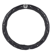 Black Crystal Style Anti-Slip Car Steering Wheel Cover for 38cm Steering Wheel