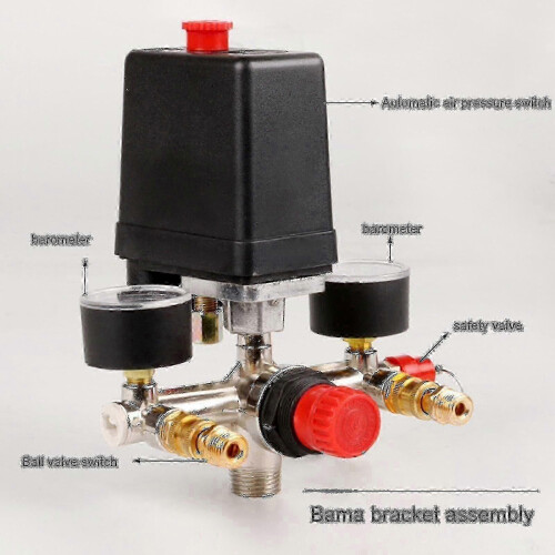 90 - 120psi Air Compressor Pressure Switch Control Pressure Regulator Valve 2