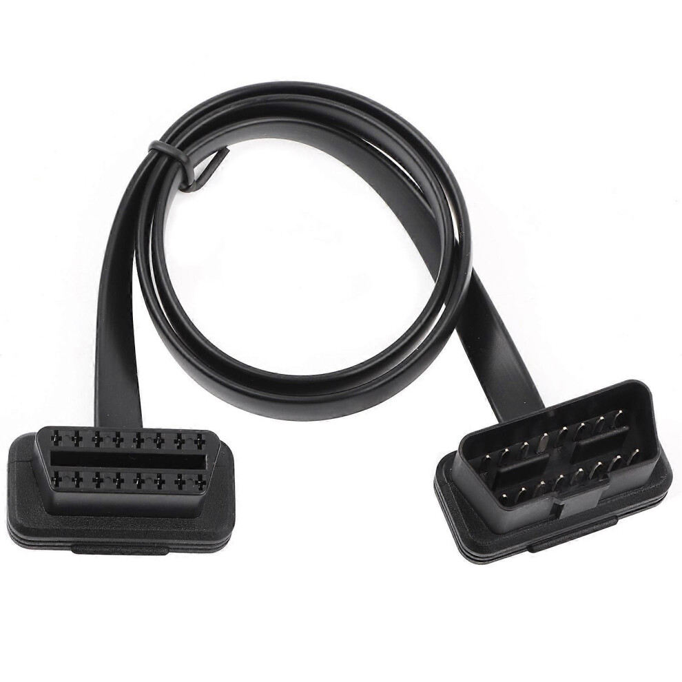 Obd2 16Pin Male To Female Extension Cable For Car Diagnostic Adapter 60Cm/24In Length 9152359444958