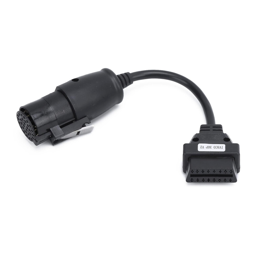 Obd2 30 Pin To 16 Pin Diagnostic Cable Adapter, 250Mm/9.8In Length, For Iveco Trucks 9152359444965