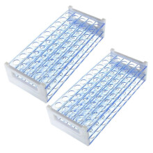2X Plastic Test Tube Stand Bracket Rack compatible 12-13MM Test Tubes 50 Hole Positions