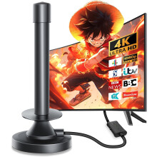 TV Aerial, Digital Indoor TV Aerial for Smart TV with Signal Booster, Digital TV Antenna for Freeview 680+ Miles Long Range Support 4K 1080P HD Local