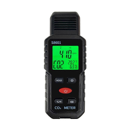 3-in-1 CO2-meter, draagbare luchtkwaliteitsmonitor, 5000 ppm CO2-meter, meting van koolstofdioxide (/) detector S8601 1