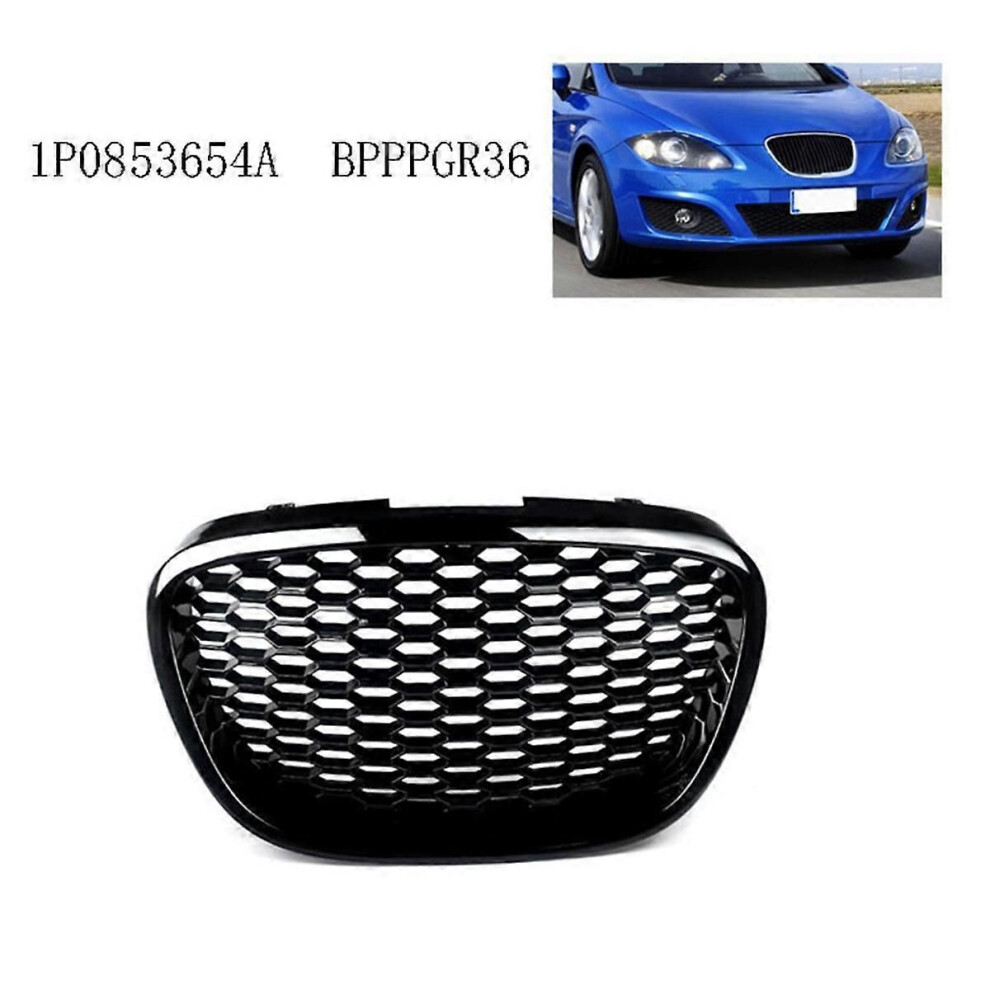 1P0853654a Front Bumper Honeycomb Grille Mesh Badgeless Grille For Seat Mk2 1P Toledo Mk3 2004-2009 9152359442527