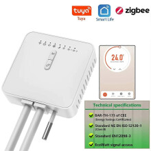 Tuya ZigBee Smart Thermostat for Pilot Wire Heating Radiator Support Electricity Monitor Remote for Alexa