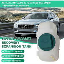 Engine Coolant Expansion Water Tank with Cap 30741973 for Volvo XC90 XC70 V70 S80 S60 Single Tube Radiator Reservoir
