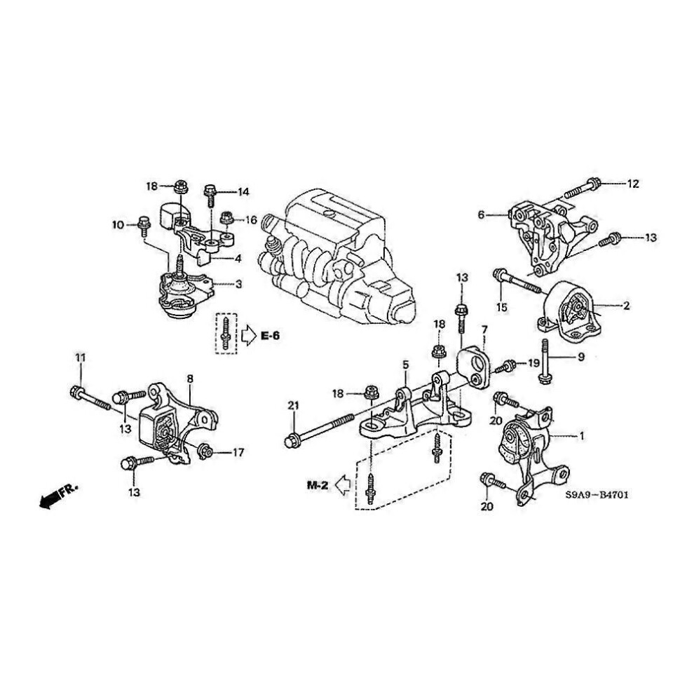 50823-S9a-013 Car Engine Mounting Mount Motor Mount Bracket For Honda Cr-V 2002-2006 50823S9a013 9152359449540
