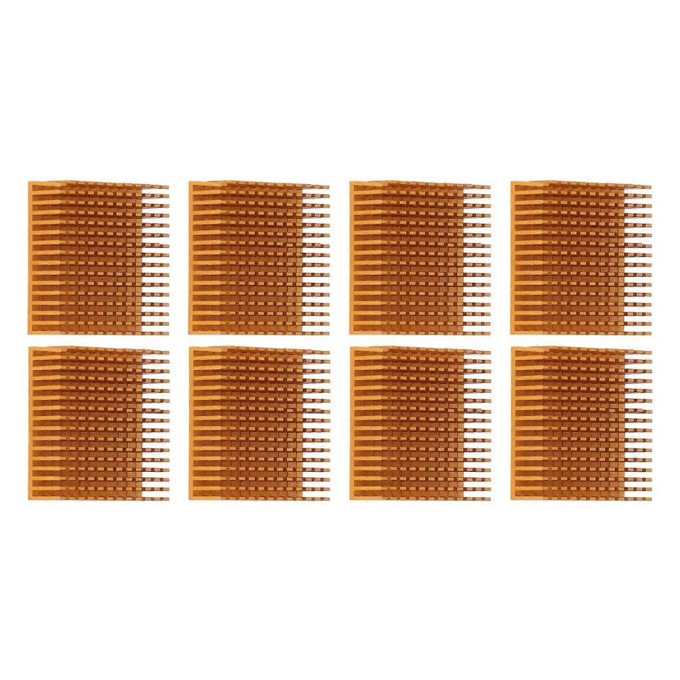 8Pcs Cooling Fins Aluminum Alloy Power Radiator Slotted Heatsink For Electronics 50X50x15mm Goldwithout Adhesive 9152359468657
