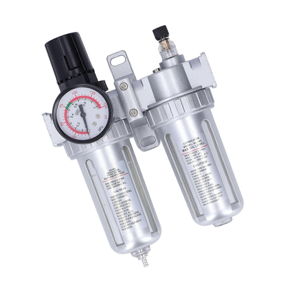 G1/2" Air Compressor Filter, Oil Water Separator, Regulator With Gauge, Max Pressure 1 Mpa 9152359469333