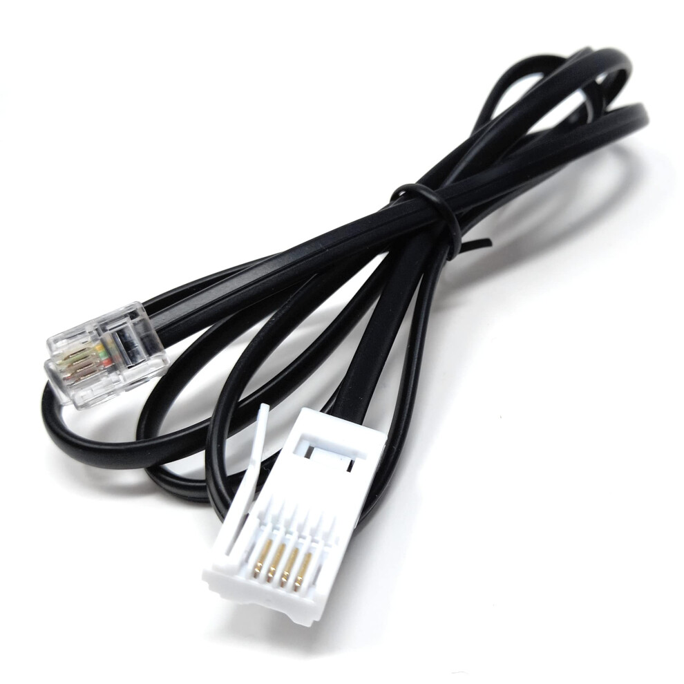 Drut 1M Bt To Rj11 4 Wire (431A) Male To Male Uk Telephone Modem Lead Cable 3.3Ft Black