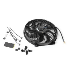Ventola di raffreddamento elettrica sottile da 14 pollici per radiatore, 12V, universale, con kit di