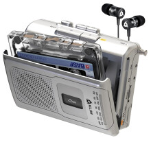 KLIM K8 Cassette Tape Player Portable - Cassette Recorder - New Version - AM/FM Player - Built-in Microphone & Speaker - Headphone Jack & Earphones -