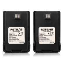 Retevis RT24 Walkie Talkie Battery Original Li-Ion Battery 3.7V 1100mAh RT24 Two Way Radio (2 Pack)