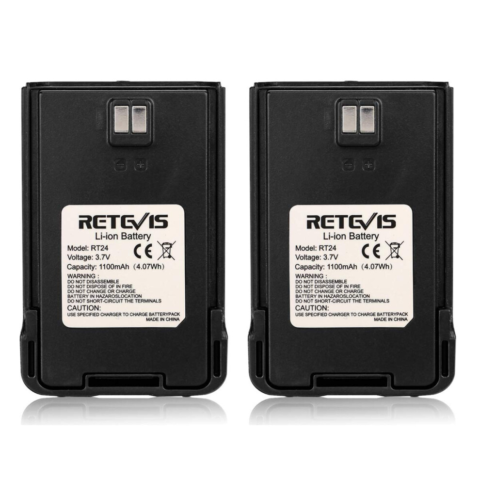 Photos - Radio / Clock Retevis RT24 Walkie Talkie Battery Original Li-Ion Battery 3.7V 1100mAh RT24 Two Way Radio (2 Pack)