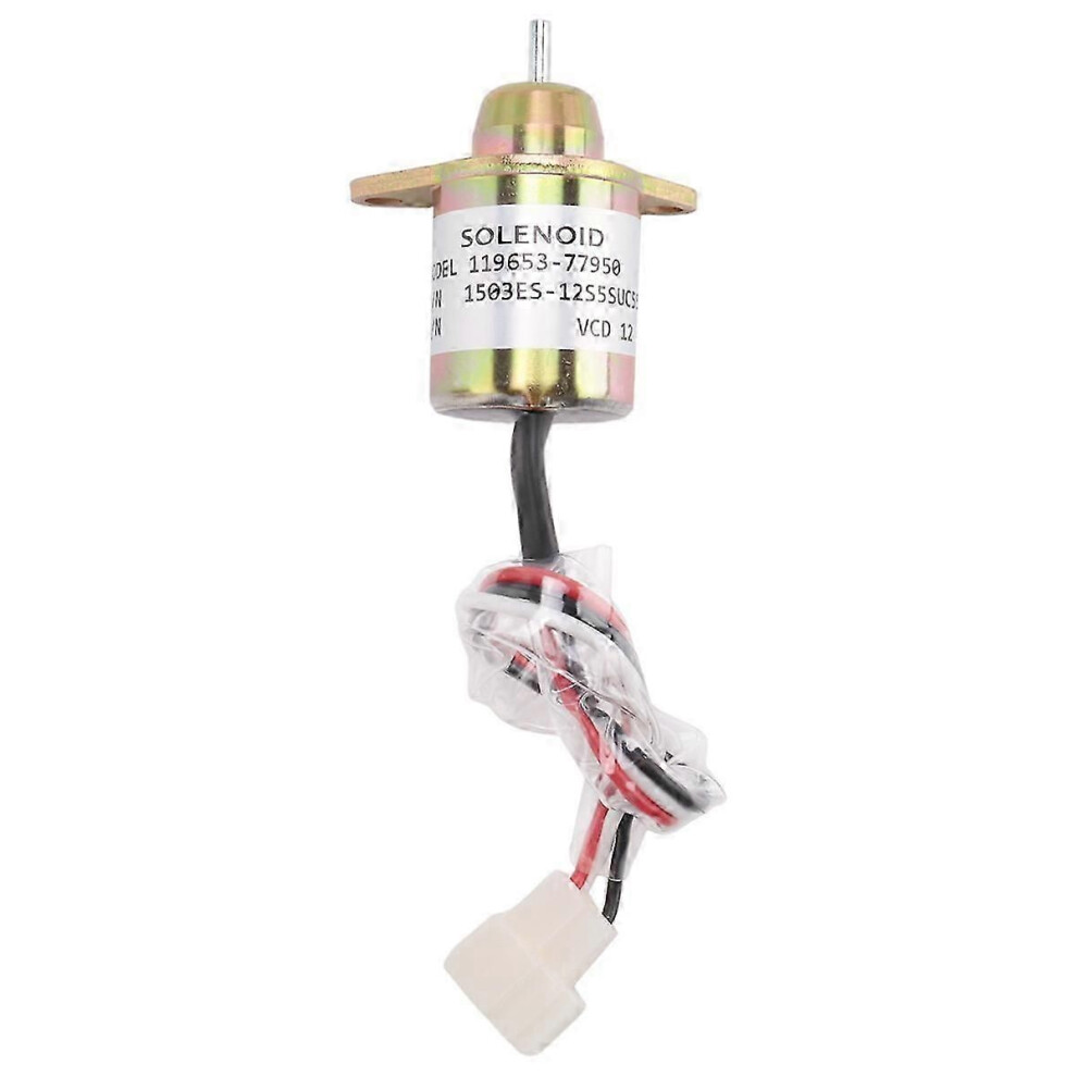 12V Engine Shut Off Solenoid Valve For Yanmar 119653-77950 Diesel Engine Shutdown 9152359458634