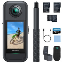 AKASO 360 Creator Combo - 360 Action Camera with 5.7K 360 Video, 72MP Photo, SuperSmooth Stabilization, Horizon Lock, AI Tracking, Invisible Selfie