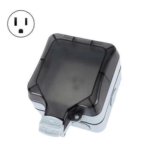 IP66 15A Rainproof Charging Socket Outdoor Socket Waterproof Box US Plug 2