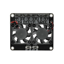 For 4B Dual Cooling Fan Radiator Module with LED Light Cooling Fan Expansion Board for 4B