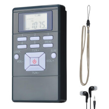 Portable FM Stereo Radio with Earphone, Mini Pocket Size Digital Tunning FM Transistor Radio for Walking, Running, Jogging