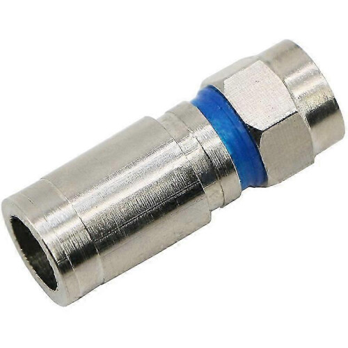 Compression RG6 F Connector Coax Adapter Plug for Cable TV (50 Pack) 2