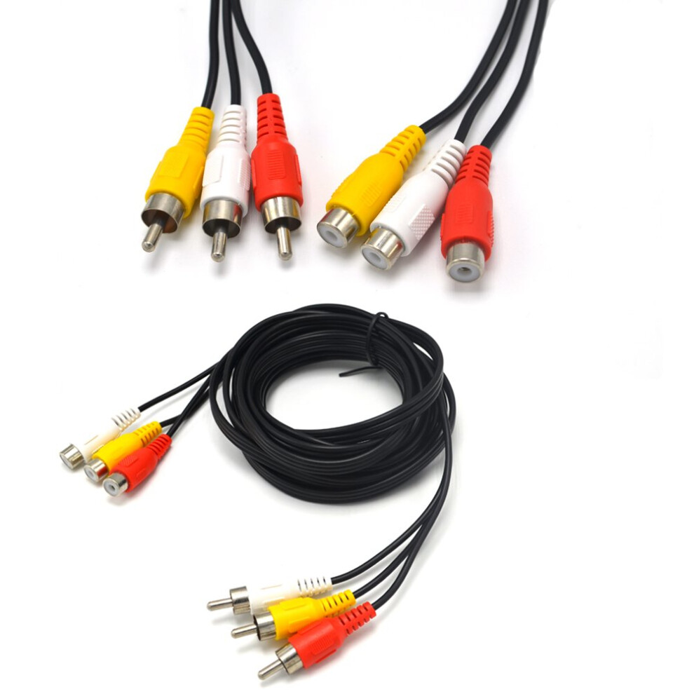 Pardarsey 10Ft 3Rca Male To Female Audio Composite Extension Video Cable Dvd 49931358