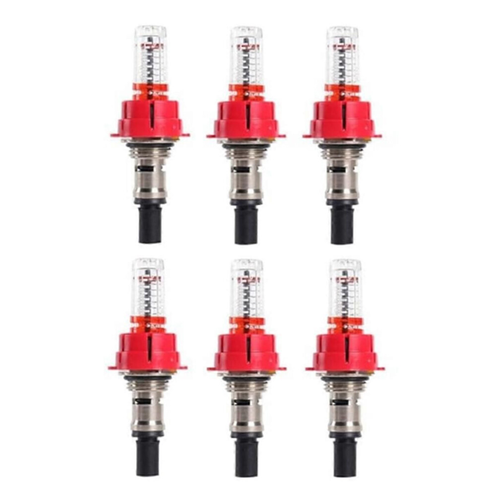 6 Pcs Underfloor Heating Manifold Flow Meter, Visual Flow Monitoring Regulator For Underfloor Heati 9152359454162
