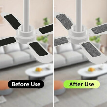 10 Stück Deckenventilatorfilter für Rotorblätter, Aktivkohle-Ventilatorfilter aus Kokosnussschalen für