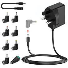 MEROM 9V 2A Power Adapter Supply with 8 Tips and Polarity Reversal Cable Compatible with Arduino Uno REV 3, IEIK UNO R3, Schwinn Proform bike, Crosle